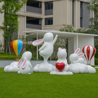 Figurines d'animaux personnalisées en résine, fibre de verre et acier, résistantes à la corrosion, pour décoration extérieure et intérieure, sculptures pour festivals