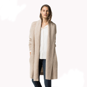 <span class=keywords><strong>Cardigan</strong></span> <span class=keywords><strong>lungo</strong></span> da donna in maglia giallo Jersey <span class=keywords><strong>Beige</strong></span> - Product Image 1