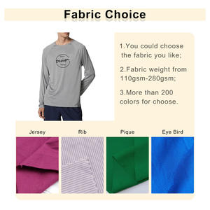 Logo personnalisé OEM 170 GSM tricoté polyester chemises de sport raglan à manches longues décontractées à séchage rapide pour hommes col rond pour homme - Product Image 2