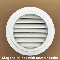 Grille d'aération ronde à pression en ABS, pour usage domestique et commercial, universelle pour plafond et mur, sortie d'évacuation d'air réglable