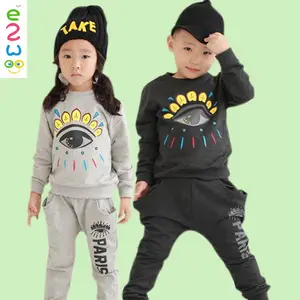 Fashion Design Boys Clothes Cheap Woolen Casual Sports Sets For Children