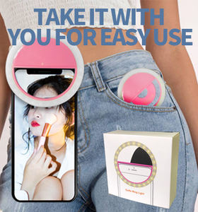 ISHINE - Aro de Luz LED Portátil para Cámara de Laptop y Celular, 28 LED, con Clip y Luz Intermitente SOS para Año Nuevo - Product Image 4