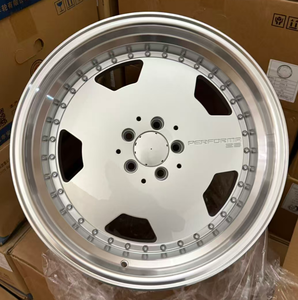 Cerchi in Lega Universali 5x112 66.6mm CB, 18-19 Pollici, Monoblocco a Profilo Ribassato per <span class=keywords><strong>Mercedes</strong></span> <span class=keywords><strong>W126</strong></span> W124 W210 W203 W140 R129 - Product Image 4