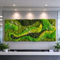 Panneau mural végétal artificiel sur mesure pour la décoration intérieure
