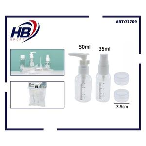 Ensemble de voyage pour articles de toilette (4 pièces) : Flacon pulvérisateur 35 ml, Flacon à pression 50 ml, 2 flacons de crème de 10 g - Product Image 2