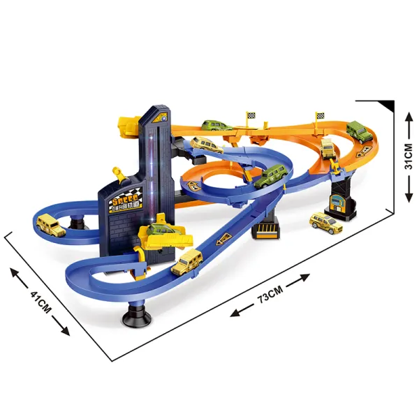 Hochgeschwindigkeits-Modellbahn gleis Spielzeug Sound und Licht 4 Freilauf wagen