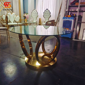 Marco de Acero Inoxidable Dorado Personalizado LEDA para Decoraciones Modernas de Comedores al Aire Libre para Salones de Bodas, Banquetes, Restaurantes y Hoteles - Product Image 3