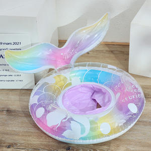 Flotador Inflable de Sirena para Bebés con Cola, Diseño Arcoíris, para Niñas de 0 a 24 Meses - Product Image 1