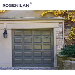 Rogenilan Portes de <span class=keywords><strong>garage</strong></span> sectionnelles électriques pleine vue en aluminium à double vitrage trempé isolé en mousse - Product Image 3
