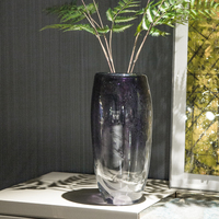 Vases modernes haut de gamme légers uniques en verre et cristal faits à la main grands Vases pour la décoration