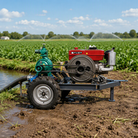 Pompe à eau diesel 30 CV, pompes diesel mobiles, pompe centrifuge à eau, modèle refroidi par eau diesel, pompe d'irrigation