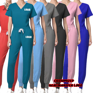 ホット販売新しいファッショナブルな美容医師看護医療スリムフィットスクラブカスタムロゴペット病院ジョガースクラブユニフォームセット - Product Image 1