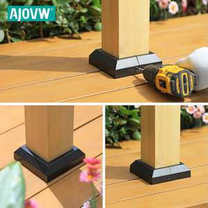 Cache-poteau de terrasse en aluminium pour balustrades de balcon, escaliers, terrasses et porches, cache-poteau de terrasse séparé - Product Image 2