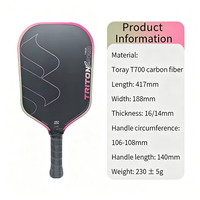 Raquette de badminton professionnelle SYPIK AVATAR 16mm en fibre de carbone T700 avec protection de bord en EVA, noyau en mousse MPP, légère, pour compétition USAPA et divertissement