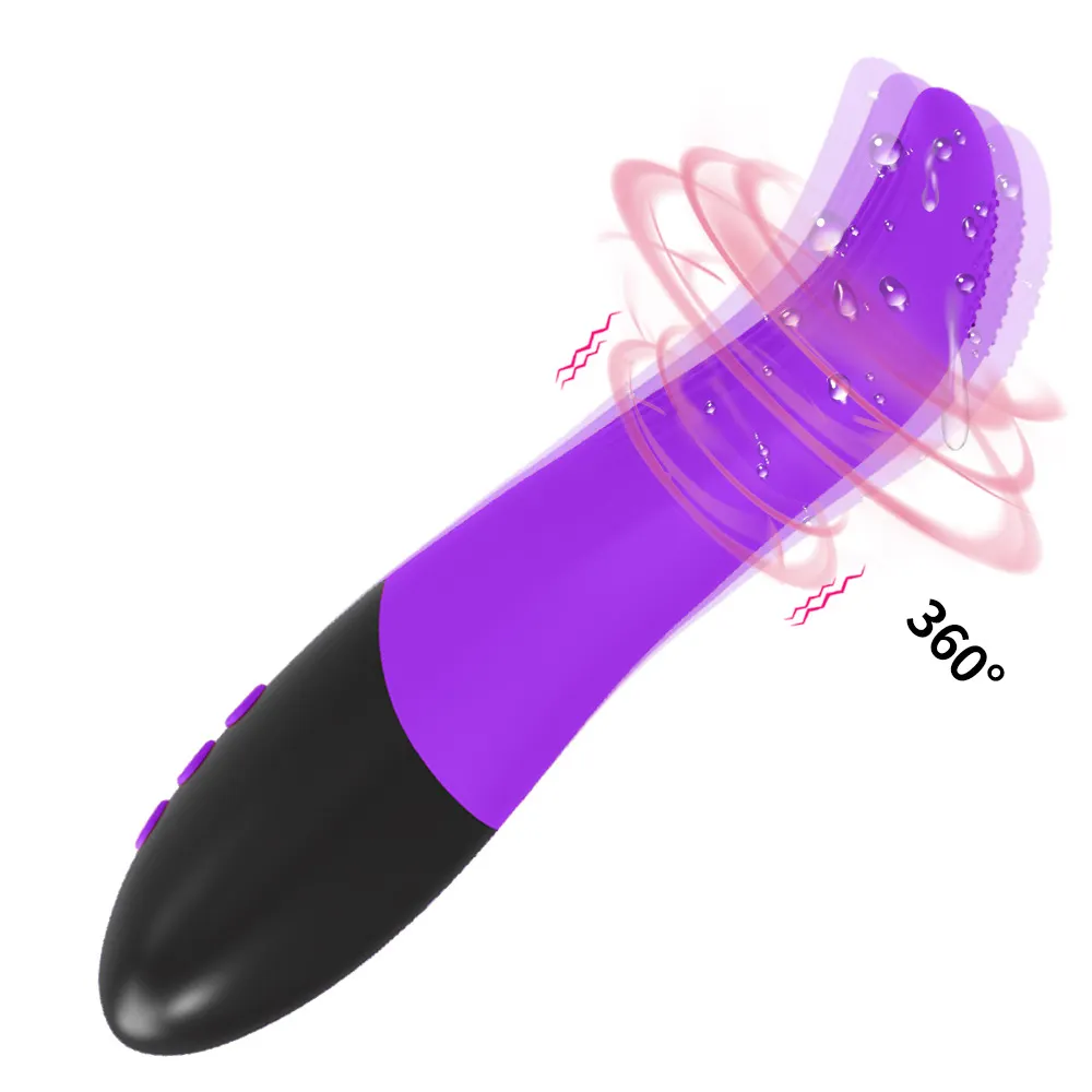 Neue erwachsene Klitoris Klitoris Klitoris Silikon Sexspielzeug Heizsystem 360 Rotary Tongue lecken Schaukel Vibrator für Frauen weiblich