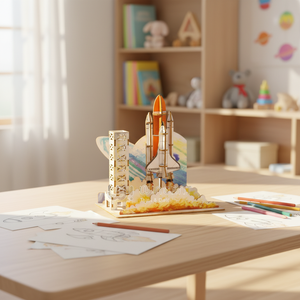 Puzzle 3D en bois Wincent Space Shuttle, diorama de lancement de fusée, kit de modèle aérospatial, jouet scientifique STEM, cadeau pour enfants, passe-temps pour adultes - Product Image 4
