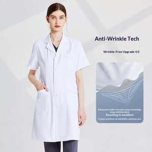 Camice Medico Estivo Sottile di Alta Qualità per Uomo e Donna, a Maniche Lunghe o Corte, Uniforme da Lavoro per Dentisti e Medici - Product Image 2