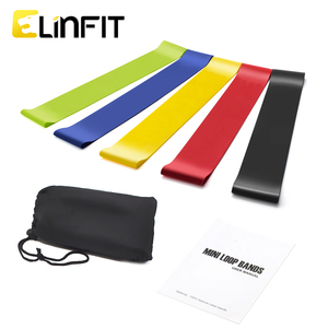 5件套健身拉起阻力环带套装健身房配件印花弹性环带 - Product Image 6