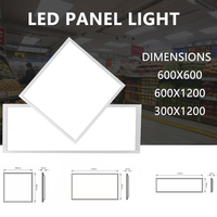 Panneau LED commercial certifié ROHS 40W/50W/60W/72W avec corps en aluminium 4000K CCT pour l'éclairage de bureau et de maison d'hôtel