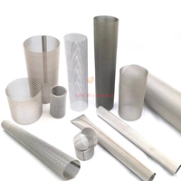 Tube filtrant liquide en acier inoxydable perforé, filtre à tamis métallique, cartouche filtrante, filtre à mailles métalliques