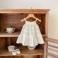 Vestido de Ganchillo Estilo Boho para Bebé Niña, 100% Algodón, Sin Mangas, Elegante, Ropa de Verano para Niños, Personalizable