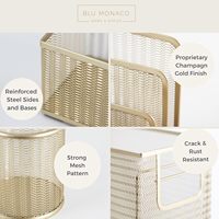 Ensemble d'accessoires de bureau en métal doré, 5 pièces, avec porte-fichiers suspendu, design pliable, 33x15x85cm