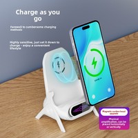 Station de charge sans fil pour Apple pour Huawei Honor Android pour Xiaomi Support vertical Compatibilité magnétique 1 an pour la maison
