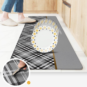 Tapis de sol personnalisé en PVC imprimé <span class=keywords><strong>BEHE</strong></span> modèle 0888, 10 mm, imperméable, anti-fatigue, avec dos en mousse amortissante, motif à carreaux, résistant à l'huile, antidérapant - Product Image 2
