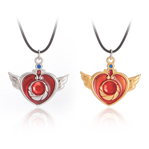 Collier de dessin animé Cardcaptor Sakura, accessoires féminins, personnages de dessins animés, en forme de cœur, <span class=keywords><strong>baguette</strong></span>, chat, lapin et oiseau, - Product Image 2