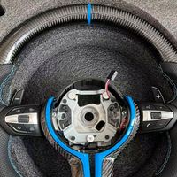 Volant en cuir véritable carbone, très demandé, pour BMW M6 F10 F20 F30 M3 F80 M4 F82 M2 M5 F90 X3 F25 E70 E90 E92