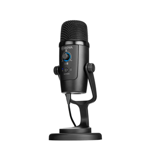 Micrófono USB BOYA BY-PM500 con Patrones de Captación <span class=keywords><strong>Cardioide</strong></span>/<span class=keywords><strong>Omnidireccional</strong></span>, Soporte de Escritorio, Cable Tipo-C para Grabación en Estudio Casero - Product Image 2