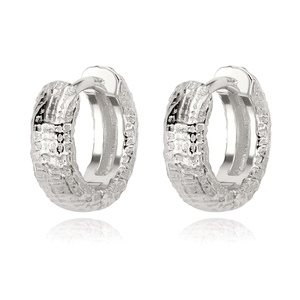 FOXI JEWELRY Venta al por mayor 10mm Pequeños pendientes Huggie Moda Retro Vintage Declaración Pendientes <span class=keywords><strong>de</strong></span> aro <span class=keywords><strong>de</strong></span> oro para mujer - Product Image 4