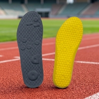 Semelles intérieures de sport confortables à absorption des chocs avec logo personnalisé OEM, soutien de la voûte plantaire en PU souple pour chaussures à semelles plates