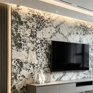 Dalle de granit blanc Alaska naturel poli UNION Premium moderne, découpée sur mesure, légère et durable pour cuisine et salle de bain - Product Image 5