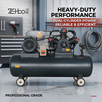 Compresseur d'air à piston à entraînement direct 90L, 220V AC, sans huile, refroidi par air, silencieux, portable, pour atelier, gonflage des pneus