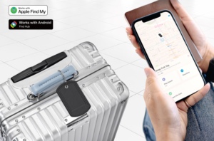 Etiqueta <span class=keywords><strong>de</strong></span> Equipaje Inteligente con Tira <span class=keywords><strong>de</strong></span> Acero y PU, Compatible con <span class=keywords><strong>Apple</strong></span> y Android - Product Image 2