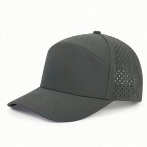 Casquette unisexe 7 panneaux personnalisée en usine, perforée au laser, motif sportif, haute qualité, imperméable, toutes saisons, vente en gros - Product Image 5