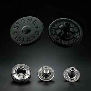 Bouton-pression métallique personnalisé avec logo en relief, prix d'usine, pour vêtements - Product Image 3