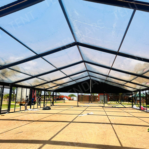 Tente transparente de noce de chapiteau de luxe en aluminium de <span class=keywords><strong>couverture</strong></span> de PVC transparent de cadre noir pour 500 <span class=keywords><strong>personnes</strong></span> extérieures - Product Image 4