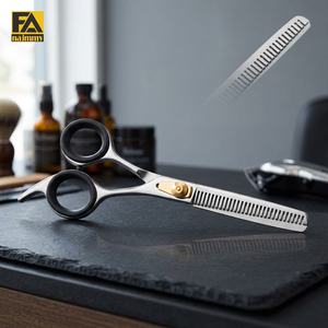 Tijeras de Adelgazamiento de 3 Dedos FA Najmmy, Acero Inoxidable, Parcialmente Dentadas, Mango de Agarre Suave, Tijeras de Peluquería Profesional - Product Image 5