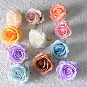 Têtes de roses artificielles en soie Late Elm, branche unique, 10g, pour décoration murale de bureau, cadeaux de mariage DIY - Product Image 3