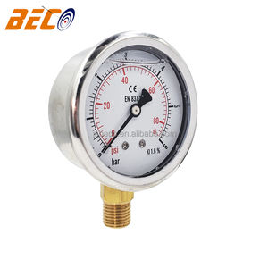 <span class=keywords><strong>6BAR</strong></span> 다이얼 63mm 액체 충전 글리세린 압력 게이지 G1/4 압력계 - Product Image 3