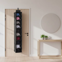 Fournisseur d'usine, armoire moderne, accessoires de rangement et d'organisation, étagère de rangement pliable à dix niveaux en tissu non tissé pour suspendre les chapeaux