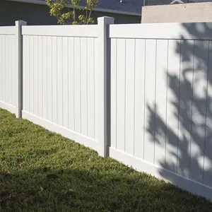 Longjie 6ft. h x8ft. w Pannelli di recinzione in vinile resistente ai raggi UV per esterni in PVC ad alta sicurezza per giardino