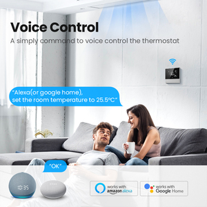 Termostato Inteligente AVATTO WT300 <span class=keywords><strong>Tuya</strong></span> Wifi para Fan Coil de 2/4 Tubos, Compatible con Alexa y Google Home para Calefacción y Refrigeración HVAC - Product Image 2