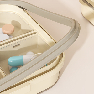 Nuevo Organizador de Pastillas Portátil de Viaje para <span class=keywords><strong>7</strong></span> Días, con Doble Capa y <span class=keywords><strong>7</strong></span> Compartimentos para Protección Contra la Humedad - Product Image 6