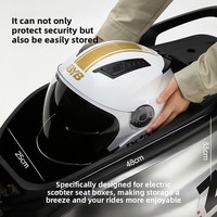 Casque de moto BYB certifié 3C, modèle 26 ans, demi-casque unisexe, double visière, toutes saisons, anti-buée, avec coussinets d'oreille amovibles
