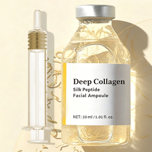 0728 Collagen Peptide Serum with Hydrolyzed Silk <b>Protein</b> Extracts, Pocket Sized <b>Bottle</b>, Wrinkle Reducing Facial Essence - Product Image 1