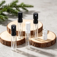 Boîtes d'emballage personnalisées, mini atomiseur portable de luxe, flacons de voyage en verre cylindriques, 1 ml, 2 ml, avec pulvérisateur à brume fine