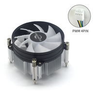 Ventilateur de refroidissement CPU PMW pour Intel Socket 1156 1155 1151 1150 1700 Intel, faible bruit, haute vitesse avec dissipateur thermique, ventilateur de refroidissement 12V DC